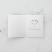 Carte Lavande violette mignonne Mariage de forme de coeu (Intérieur)