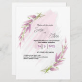 Carte Lavander, fleur sauvage aquarelle (Devant / Derrière)