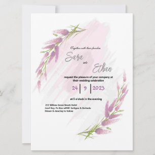 Carte Lavander, fleur sauvage aquarelle