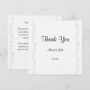Carte Lavander Floral Script Love Heart Mariage