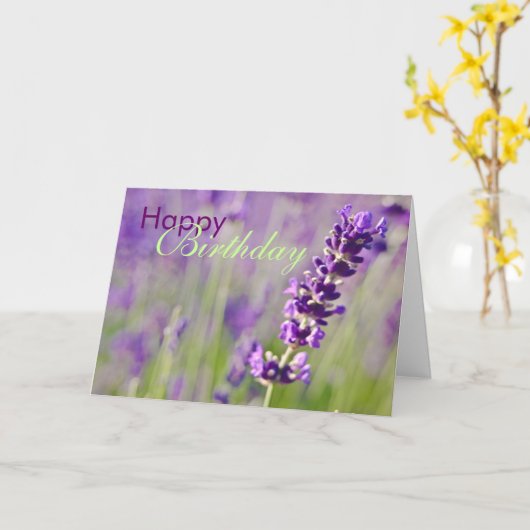 Carte Lavendar (Fleur jaune)