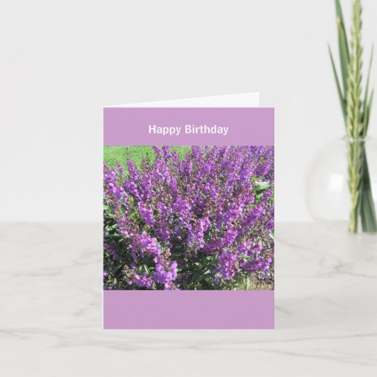 Carte Lavendar fleurit des souhaits d'anniversaire (Devant)