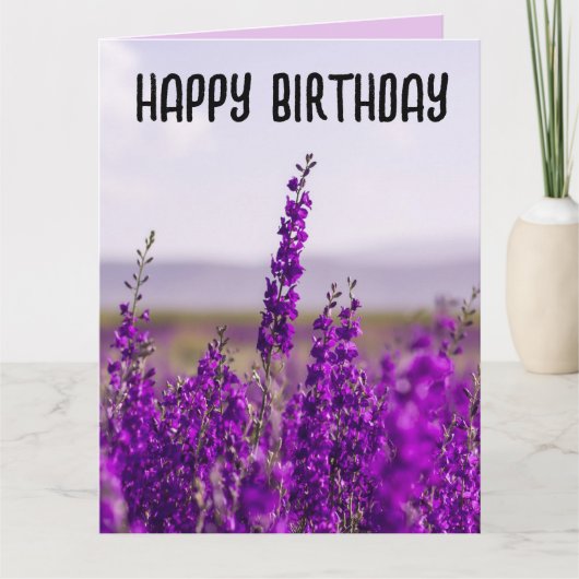 CARTE LAVENDER BANNITHDAY GREETING CARDS (Devant)