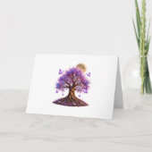 Carte Lavender Blossom Moon Tree Greeting Card (Devant)