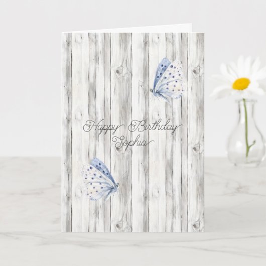 Carte Lavender Butterfly Dreams Birthday (Petite plante)