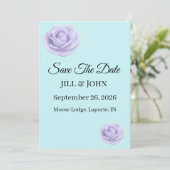 Carte Lavender Floral Wedding Save The Date (Debout devant)