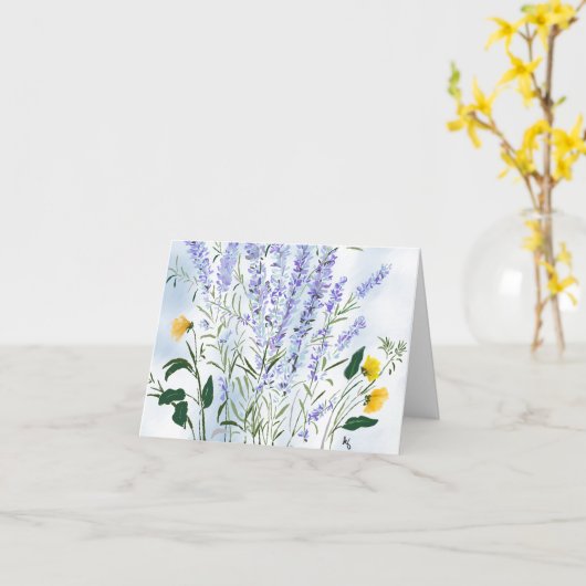 Carte Lavender Meadow (Fleur jaune)