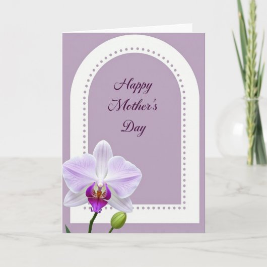 Carte Lavender Orchid Mothers Day Card (Devant)