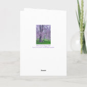 Carte LAVENDER ROSE PORTEMENT CHERRY TREE / Pensée de vo (Dos)