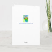 Carte Lavender Sunflower Bouquet Happy Birthday (Dos)