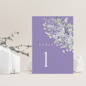 Carte Lavender Wedding Table Numbers, Sage Green Floral