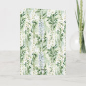 Carte Lavender White Delphinium Flowers Bridal Shower (Dos)