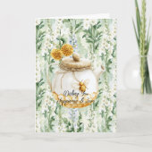Carte Lavender White Delphinium Flowers Bridal Shower (Devant)