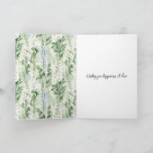 Carte Lavender White Delphinium Flowers Bridal Shower (Intérieur)