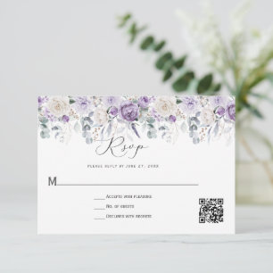 Carte Lavender White Peonies Rose Floral