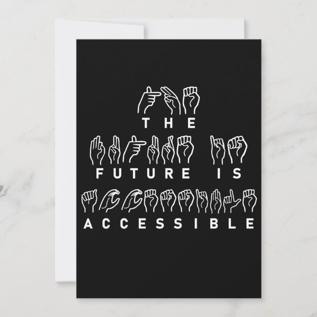 Carte L'avenir est accessible ASL Sign Language (Devant)