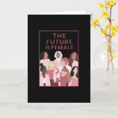 Carte L'avenir est féminin (Fleur jaune)