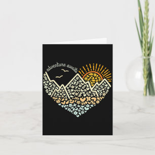 Carte L'aventure attend l'amour des montagnes cœur amour