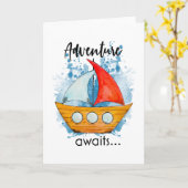 Carte L'aventure attend le bateau (Fleur jaune)