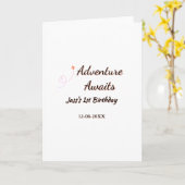 Carte L'aventure attend planificateur de date de nom d'a (Fleur jaune)
