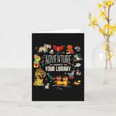Carte L'aventure commence à votre bibliothèque Lecture d (Fleur jaune)