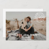 Carte L'aventure commence Enregistrer la date (Devant / Derrière)