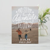 Carte L'aventure commence Enregistrez la date (Debout devant)
