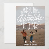 Carte L'aventure commence Enregistrez la date (Devant / Derrière)