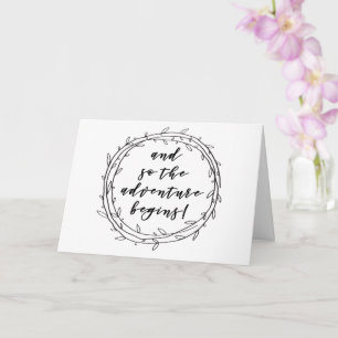 Carte L'aventure commence - Félicitations - Nouvelle Mai