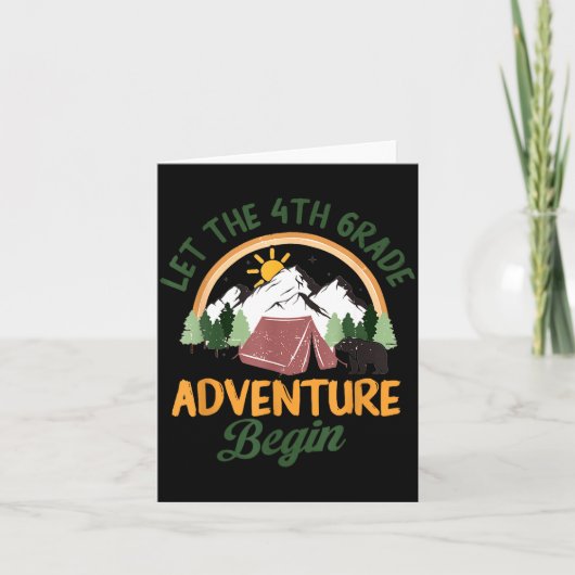 Carte L'aventure de 4e année commence Camping Retour à (Devant)