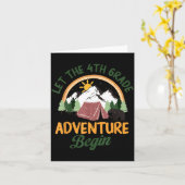 Carte L'aventure de 4e année commence Camping Retour à (Fleur jaune)