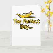 Carte L'avion du jour parfait (Fleur jaune)