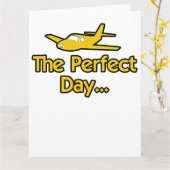 Carte L'avion du jour parfait (Fleur jaune)