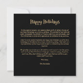 Carte Lavish Black & Gold 4 Photos Collage Christmas  (Dos)