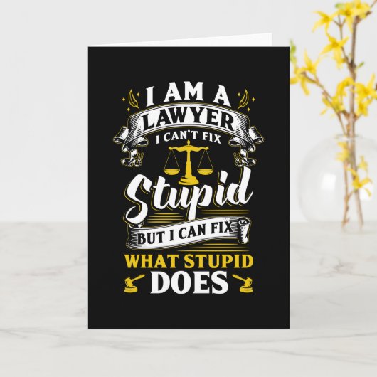 Carte L'avocat dit (Fleur jaune)