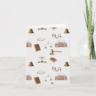 Carte Law Scales Gavel Juridique Antique Motif