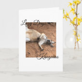 Carte Lazy Days Kangaroo, Thinking of You (Fleur jaune)