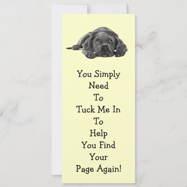 Carte Lazy Dog BOOK MARK : "Tuck Me In" (Devant)