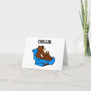 Carte Lazy Easy Chaise Oear, Drôle Chillin’ Papa Cartoon