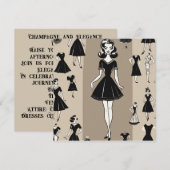 Carte LBD chic : Élégance sans effort (Devant / Derrière)