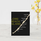Carte Lbi Nj Long Beach Island New Jersey Nj Beach House (Fleur jaune)