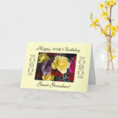 Carte Le 100e anniversaire de la grand-mère (Fleur jaune)
