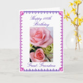 Carte Le 100e anniversaire de la grand-mère (Fleur jaune)