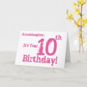 Carte Le 10ème anniversaire de la petite-fille dans le (Fleur jaune)