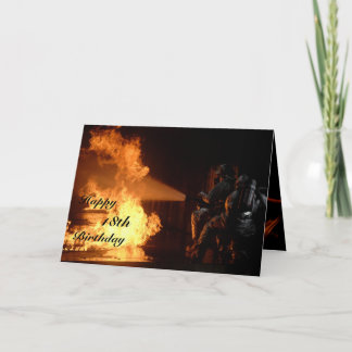 Carte Le 18ème anniversaire du sapeur-pompier