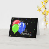 Carte Le 21e anniversaire (Fleur jaune)
