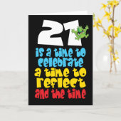 Carte Le 21e anniversaire (Fleur jaune)