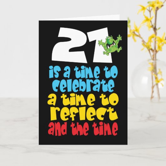 Carte Le 21e anniversaire (Fleur jaune)