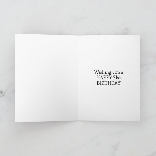 Carte Le 21e anniversaire (Intérieur)