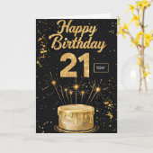 Carte Le 21e anniversaire (Fleur jaune)